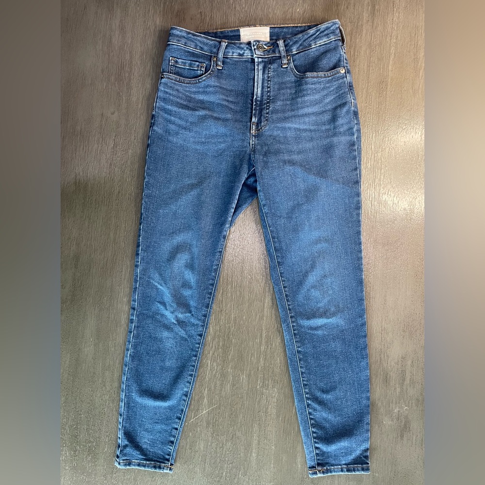 Everlane Curvy High Rise Skinny Jeans 27 Medium Blue Wash